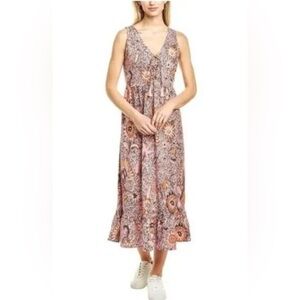 Madewell Floral V-Neck Midi Dress - Bali Blooms